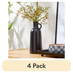 (4 pack)8" Black Ceramic Jug Vase (4 pack)8" Black Ceramic Jug Vase